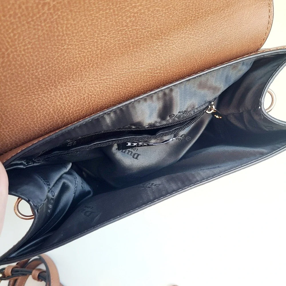 DUNE London Womens Satchel Monogram Bag Colorblock‎ Convertible Crossbody NWOT